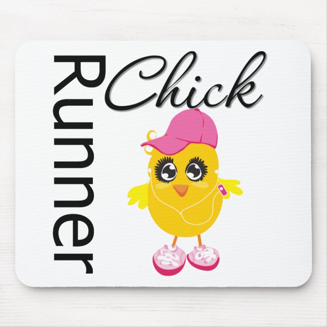 Runner Chick Mouse Pad (Front)