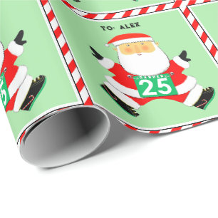Runner Christmas Holiday Gift Wrapping Paper