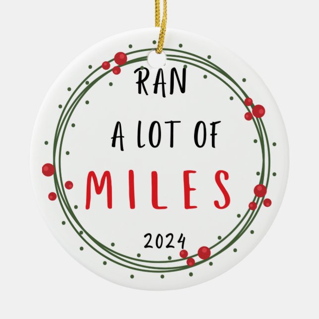 Runner Christmas Ornament Funny Holiday Gift (Front)