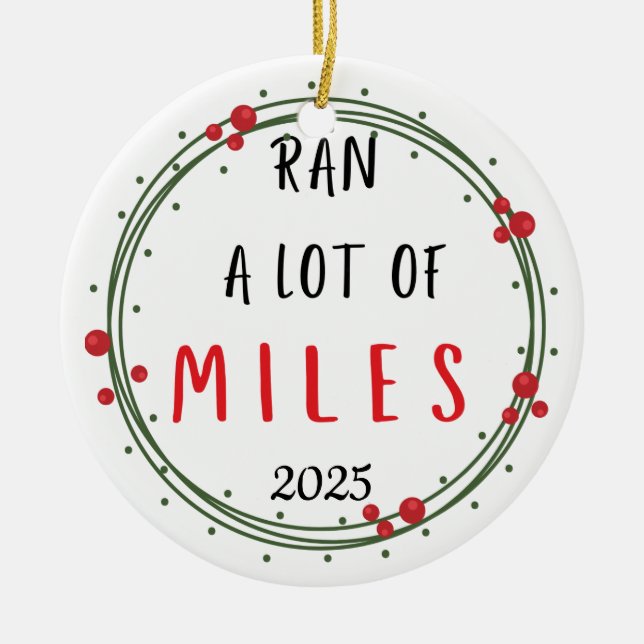 Runner Christmas Ornament Funny Holiday Gift (Front)