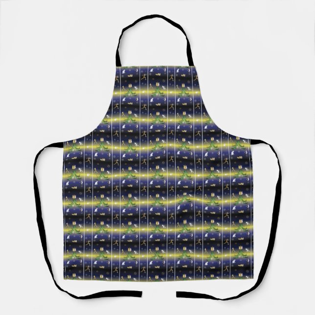 Runner Christmas Tree - Girls Running Apron (Front)