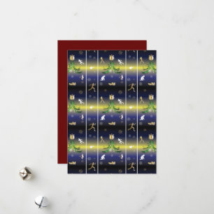 Runner Christmas Tree - Girls Running Holiday Card