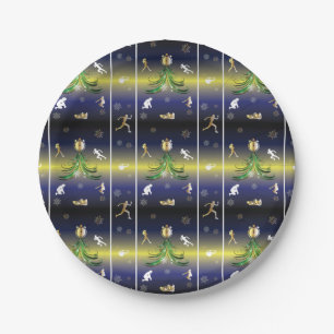 Runner Christmas Tree - Girls Running Paper Plate