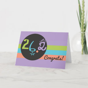 Runner Congrats Eclectic 26.2 Marathon Card