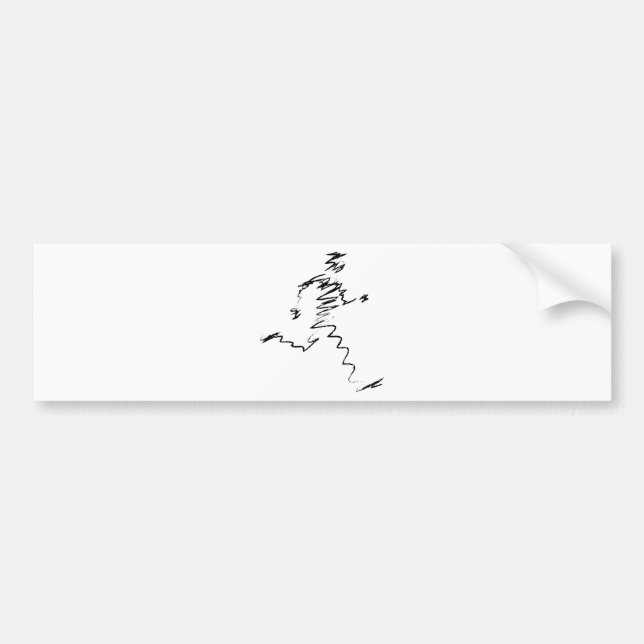 Runner cool illustration bumper sticker (Front)