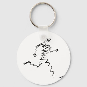 Runner cool illustration key ring