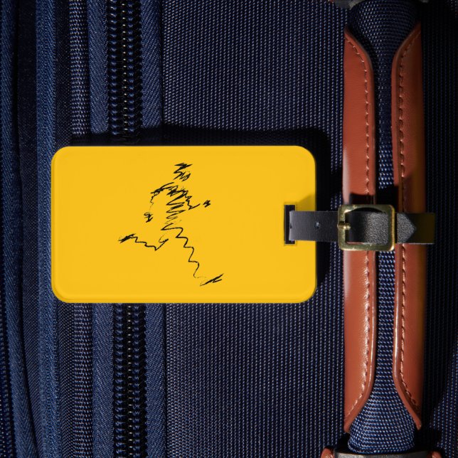 Runner cool illustration luggage tag (Front Insitu 4)