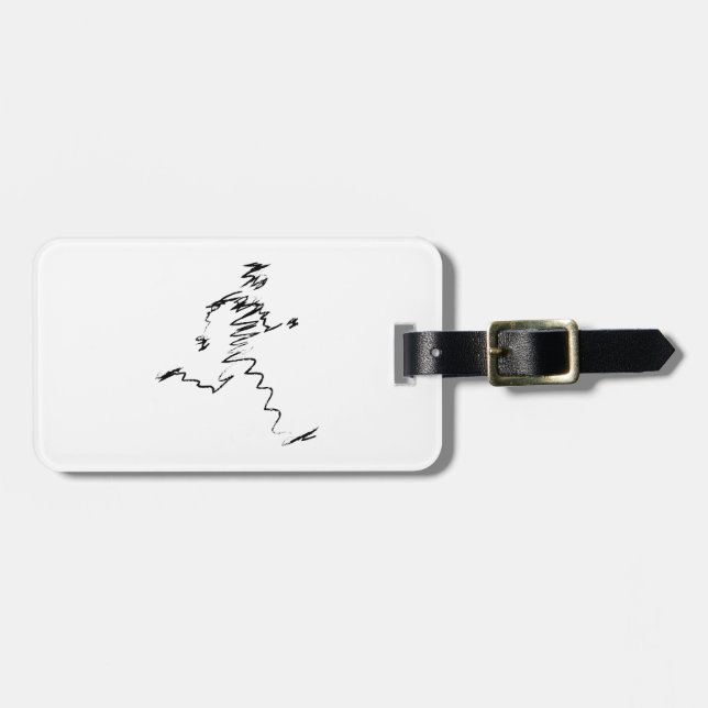 Runner cool illustration luggage tag (Front Horizontal)