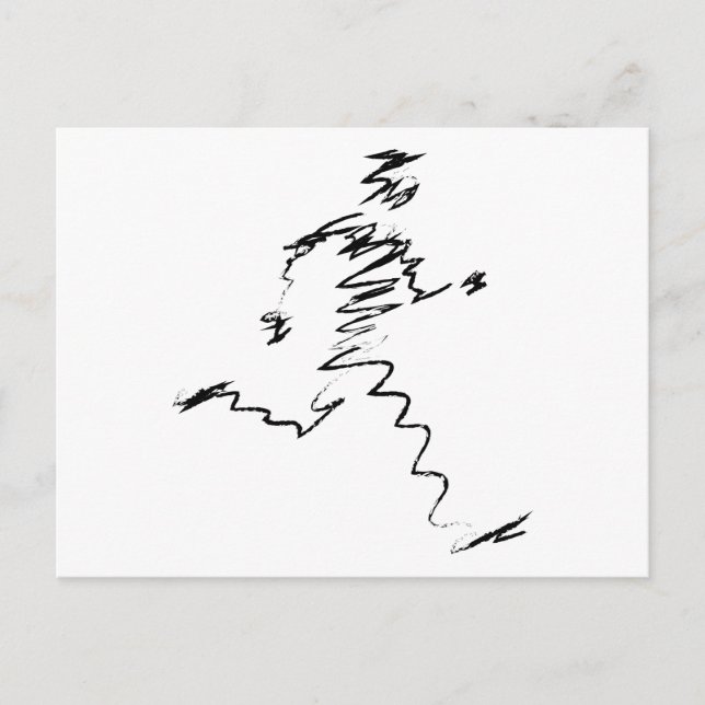 Runner cool illustration postcard (Front)