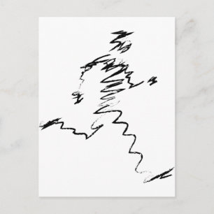 Runner cool illustration postcard