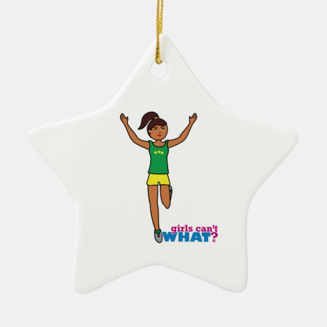 Runner - Dark - No Finish Line Ceramic Tree Decoration (Front)