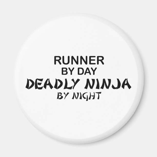 Runner Deadly Ninja by Night Magnet (Front)