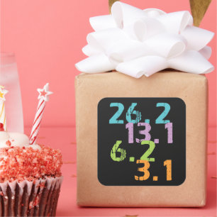 runner distances square sticker