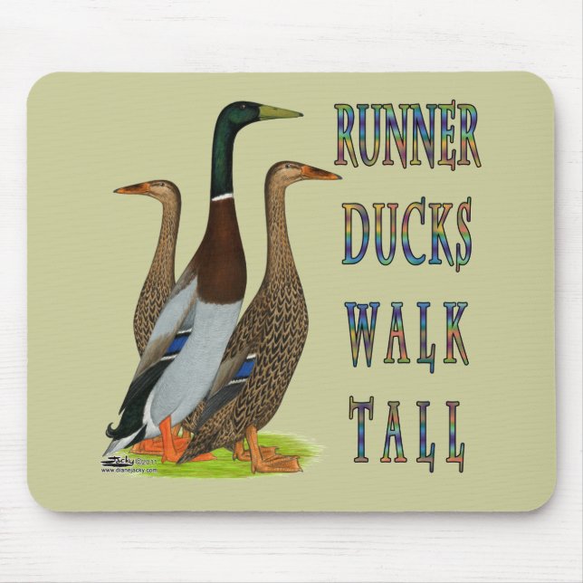 Runner Ducks Walk Tall Mouse Pad (Front)