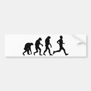 runner evolution icon bumper sticker