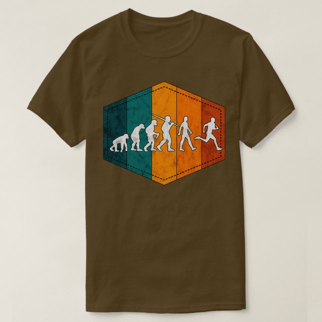 Runner Evolution Jogging Retro T-Shirt (Design Front)