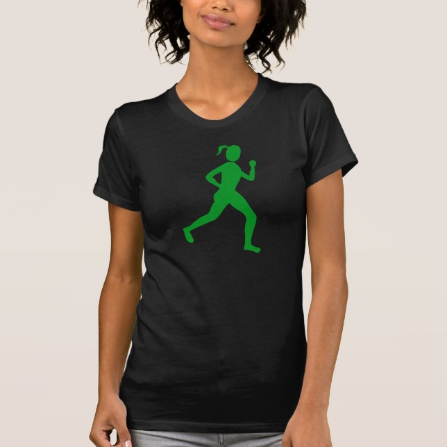 Runner (Female) - Grass Green T-Shirt (Front)