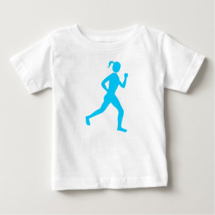 Runner (Female) - Sky Blue Baby T-Shirt