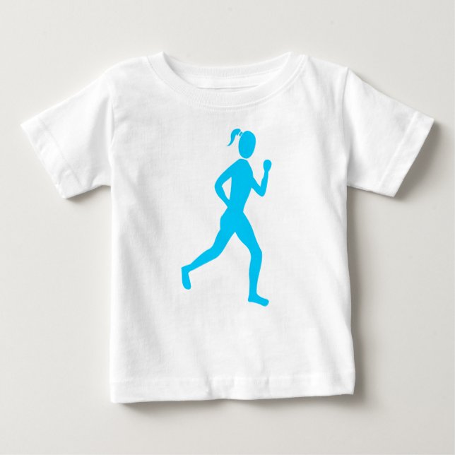 Runner (Female) - Sky Blue Baby T-Shirt (Front)