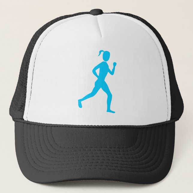 Runner (Female) - Sky Blue Trucker Hat (Front)
