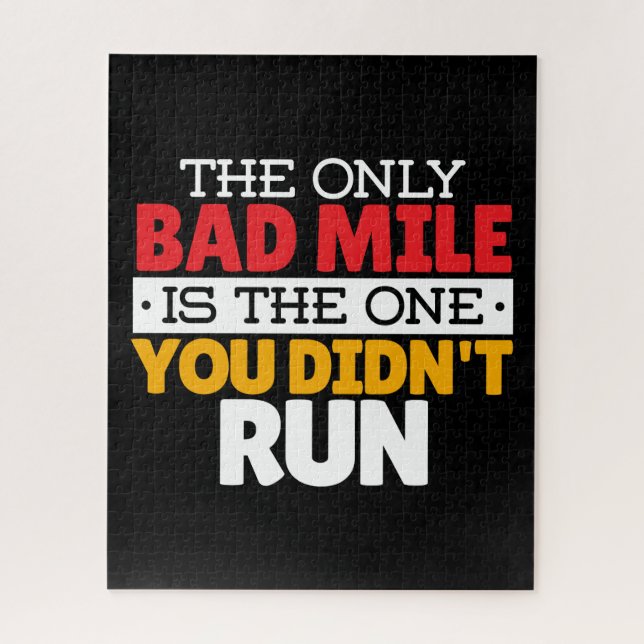Runner - Funny Bad Mile Running Quote Jigsaw Puzzle (Vertical)