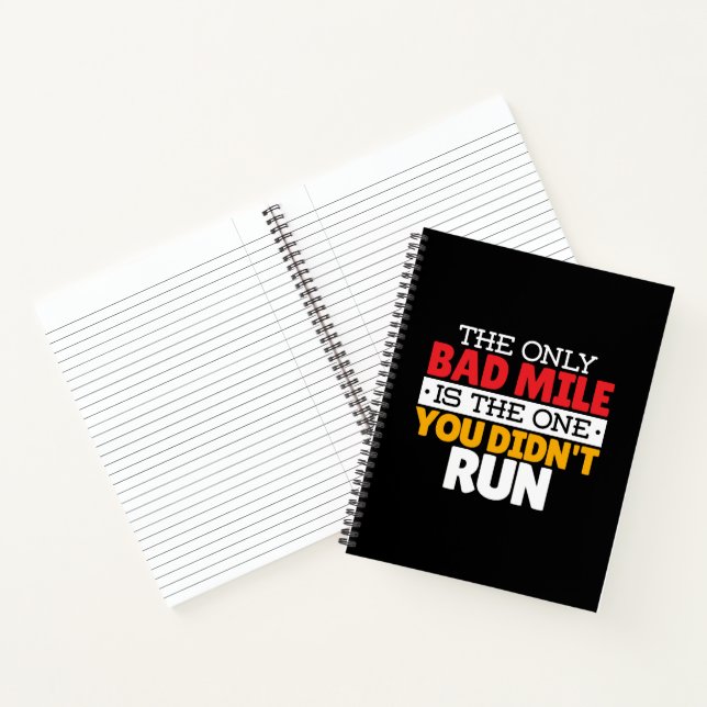 Runner - Funny Bad Mile Running Quote Notebook (Inside)