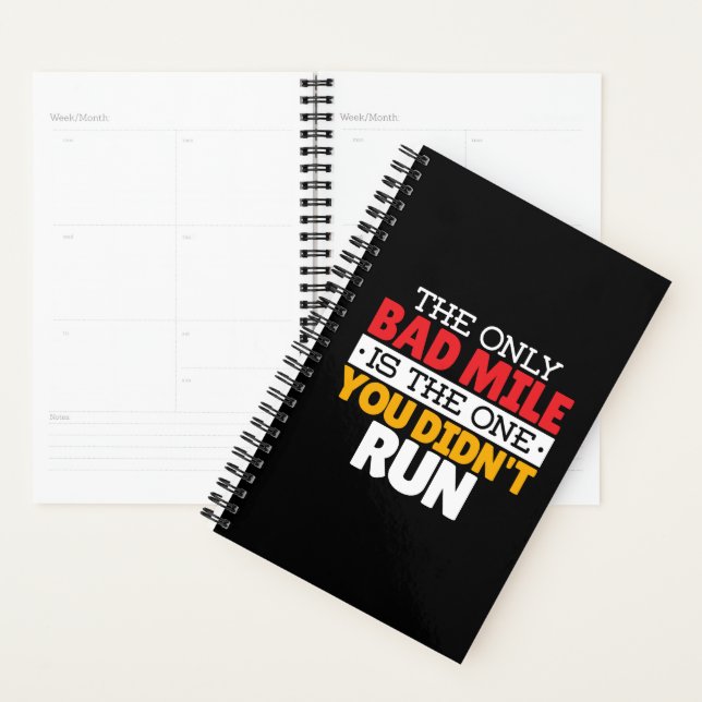 Runner - Funny Bad Mile Running Quote Planner (Display)