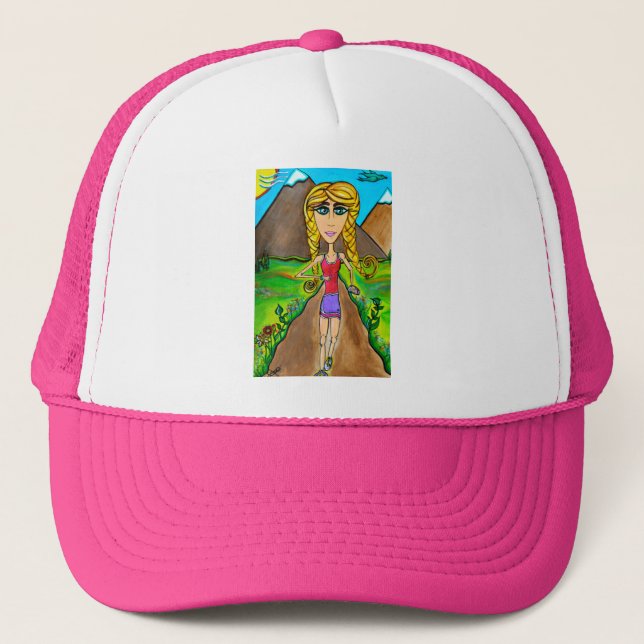 Runner Girl Trucker Hat (Front)