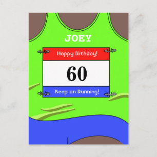 Runner Green Postcard