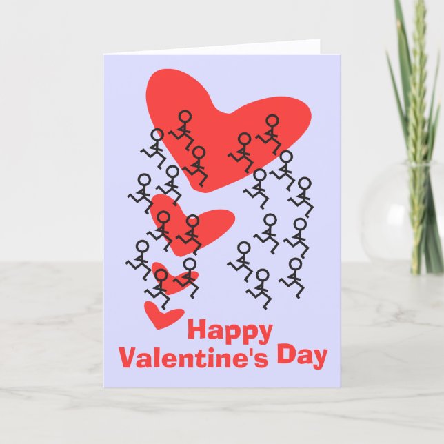 Runner Happy Valentine's Day Holiday Card (Front)