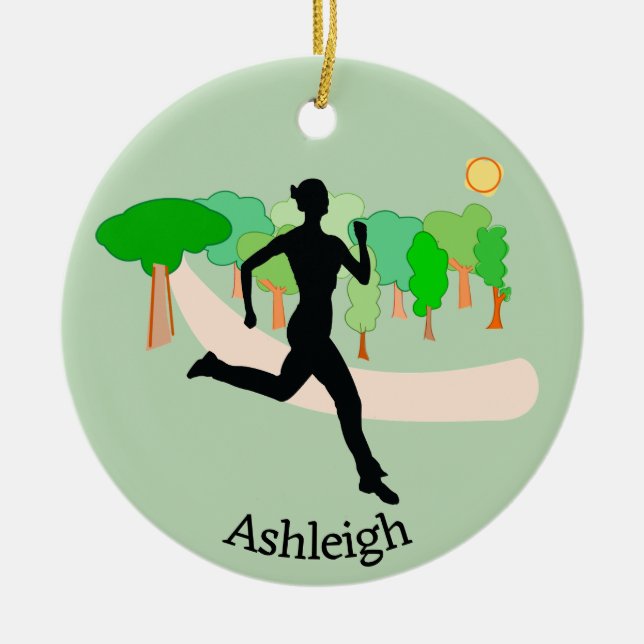 Runner Jogger Ornament (Front)