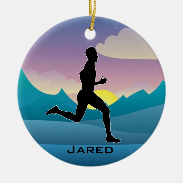 Runner Jogger Ornament (Front)