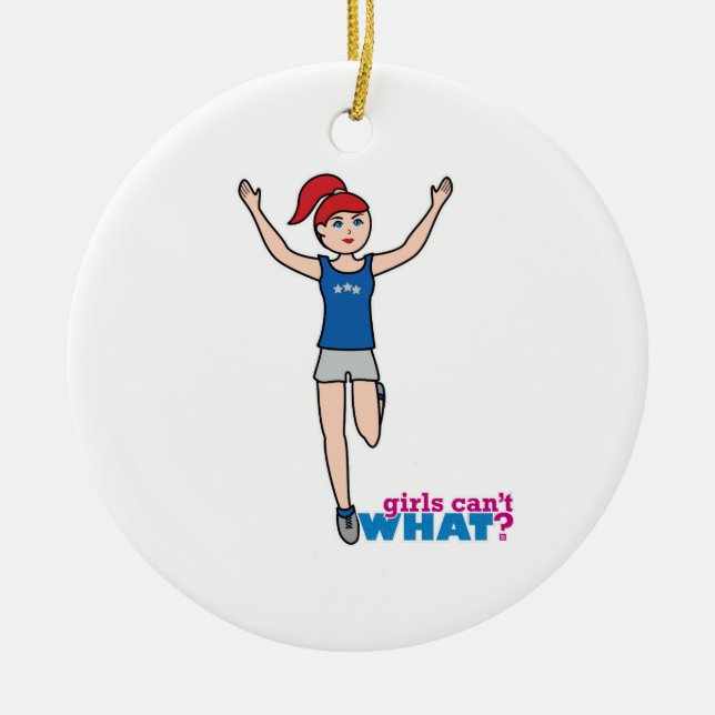 Runner - Light/Red - No Finish Line Ceramic Tree Decoration (Front)