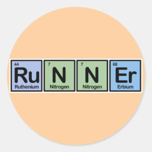 Runner made of Elements Classic Round Sticker