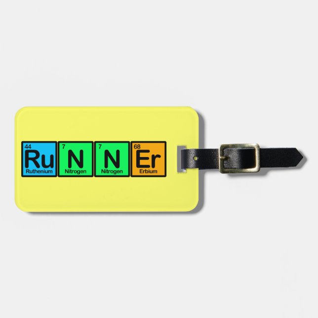 Runner Made of Elements Luggage Tag (Front Horizontal)
