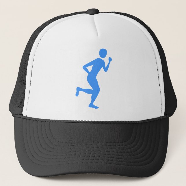 Runner (Male) - Baby Blue Trucker Hat (Front)