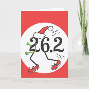 Runner Marathoner Holiday Card