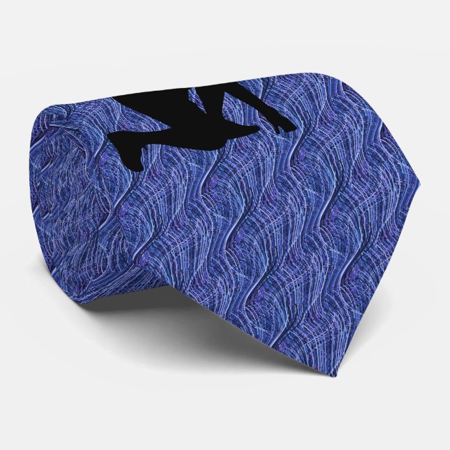 RUNNER MED. BLUE UNIQUE TIE (Rolled)