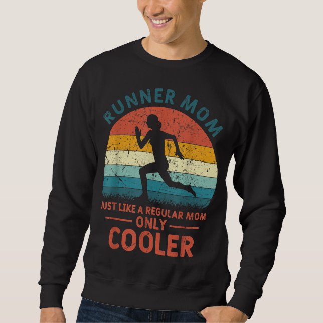 Runner Mum Funny Marathon Running Jogging Mother's Sweatshirt (Front)