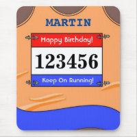 Runner Orange Vest  Mouse Mat