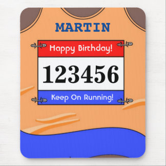 Runner Orange Vest Mouse Mat