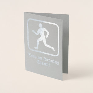 Runner - Own Photo - Encouragement / Congrats Male Foil Card