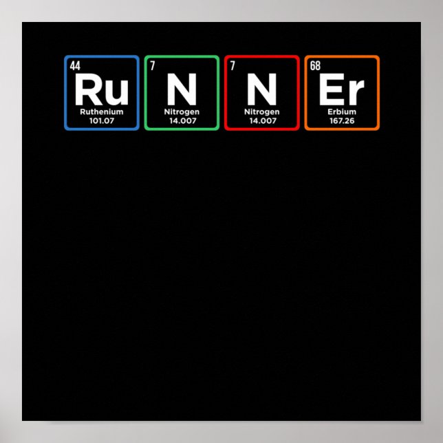 Runner Periodically Half Marathon Running Lover Gr Poster (Front)