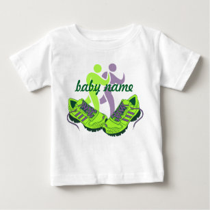 Runner Personalised Name Baby T-Shirt