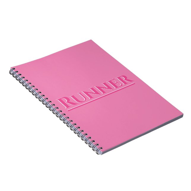 Runner pink script design notebook (Right Side)