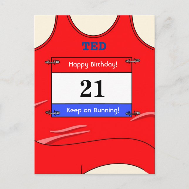 Runner Red Postcard (Front)