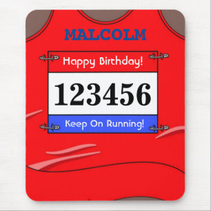 Runner Red Vest  Mouse Mat