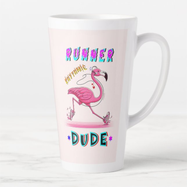 Runner Rhythmic Dude Latte Mug (Right)