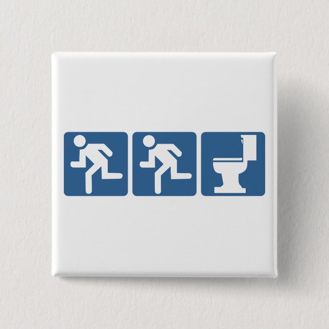 Runner-Runner Flush 15 Cm Square Badge (Front)