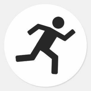 Runner - running classic round sticker